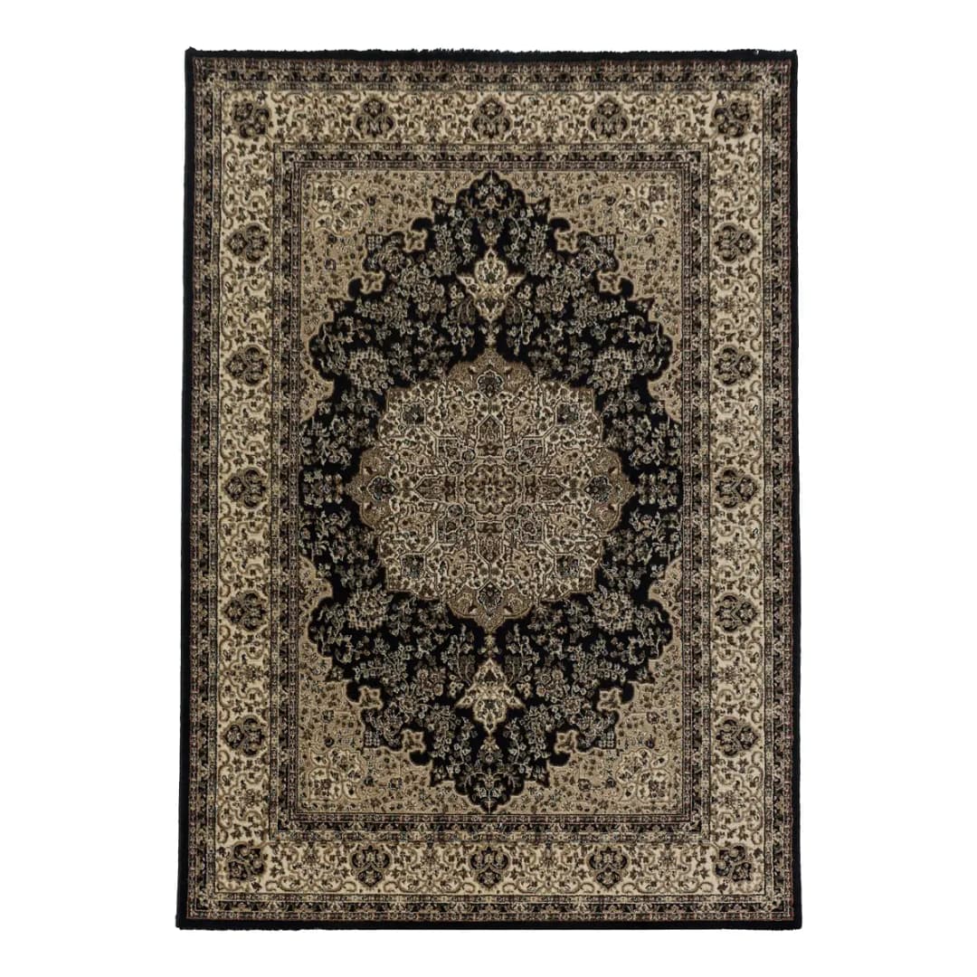 Kurzflorteppich Kashmir 2608 | Schwarz