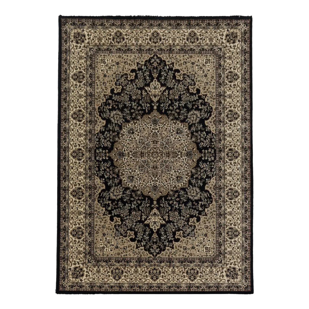 Kurzflorteppich Kashmir 2608 | Schwarz