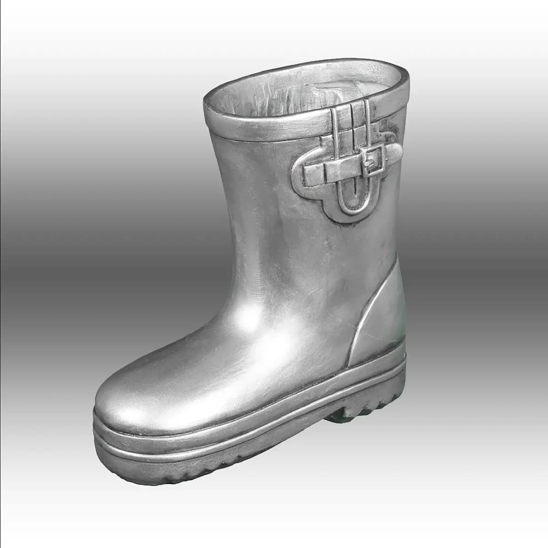 Figur Gummistiefel 11cm Silber | Silber