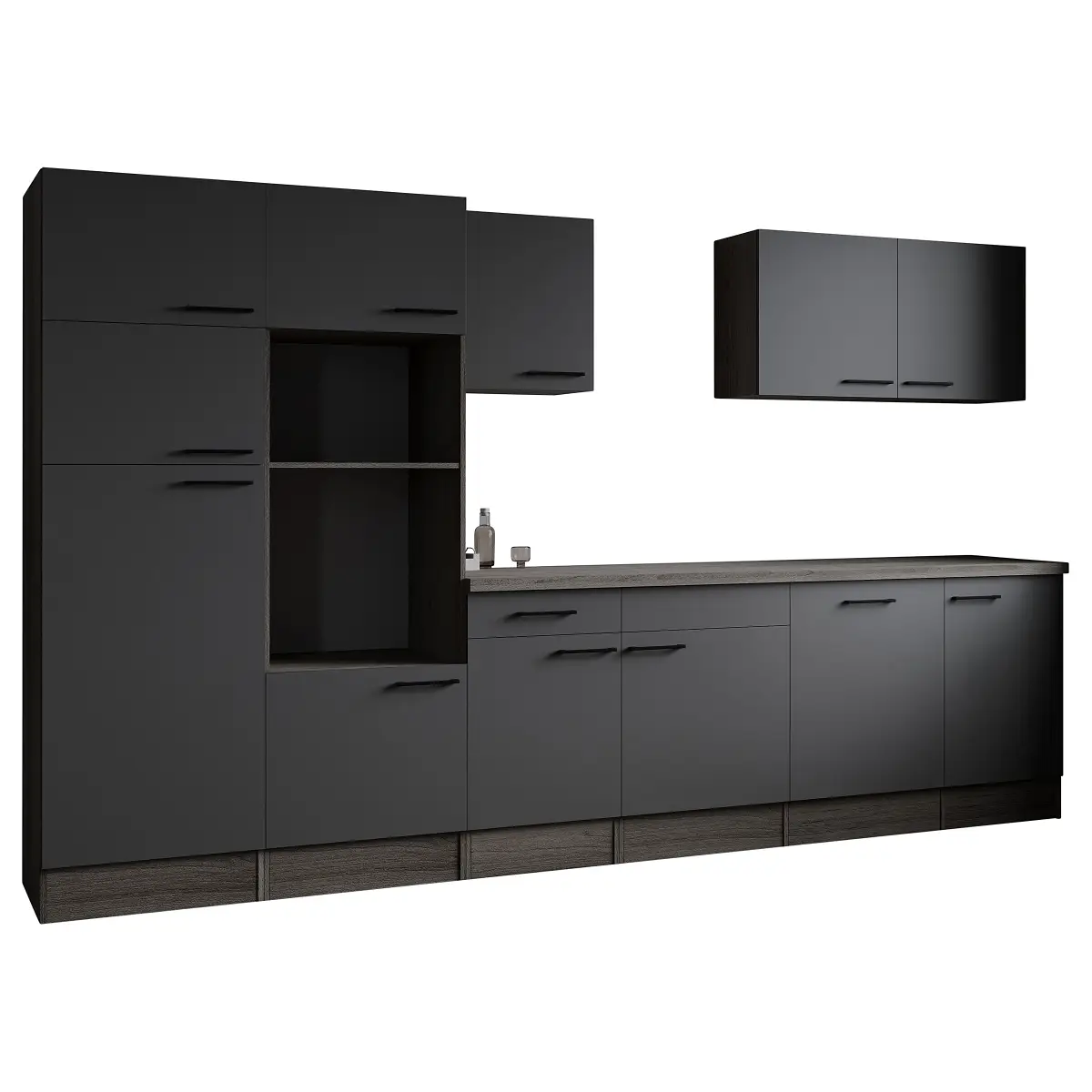 Küchenzeile Oliver 340 cm | Grau