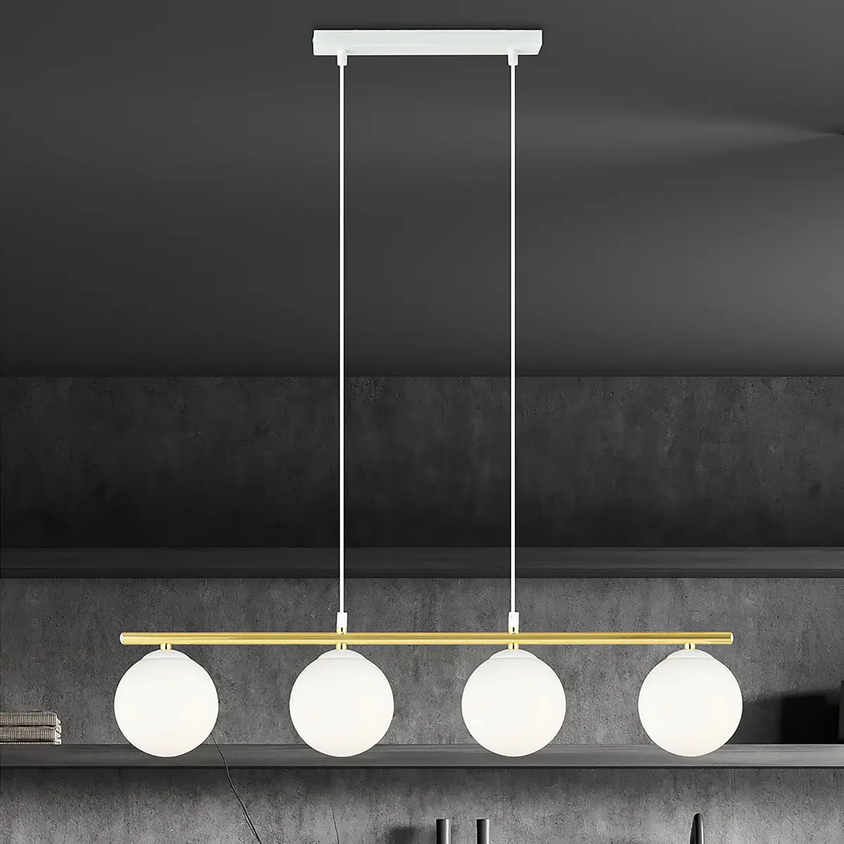 Emibig Lighting Pendelleuchte Allora | Weiß