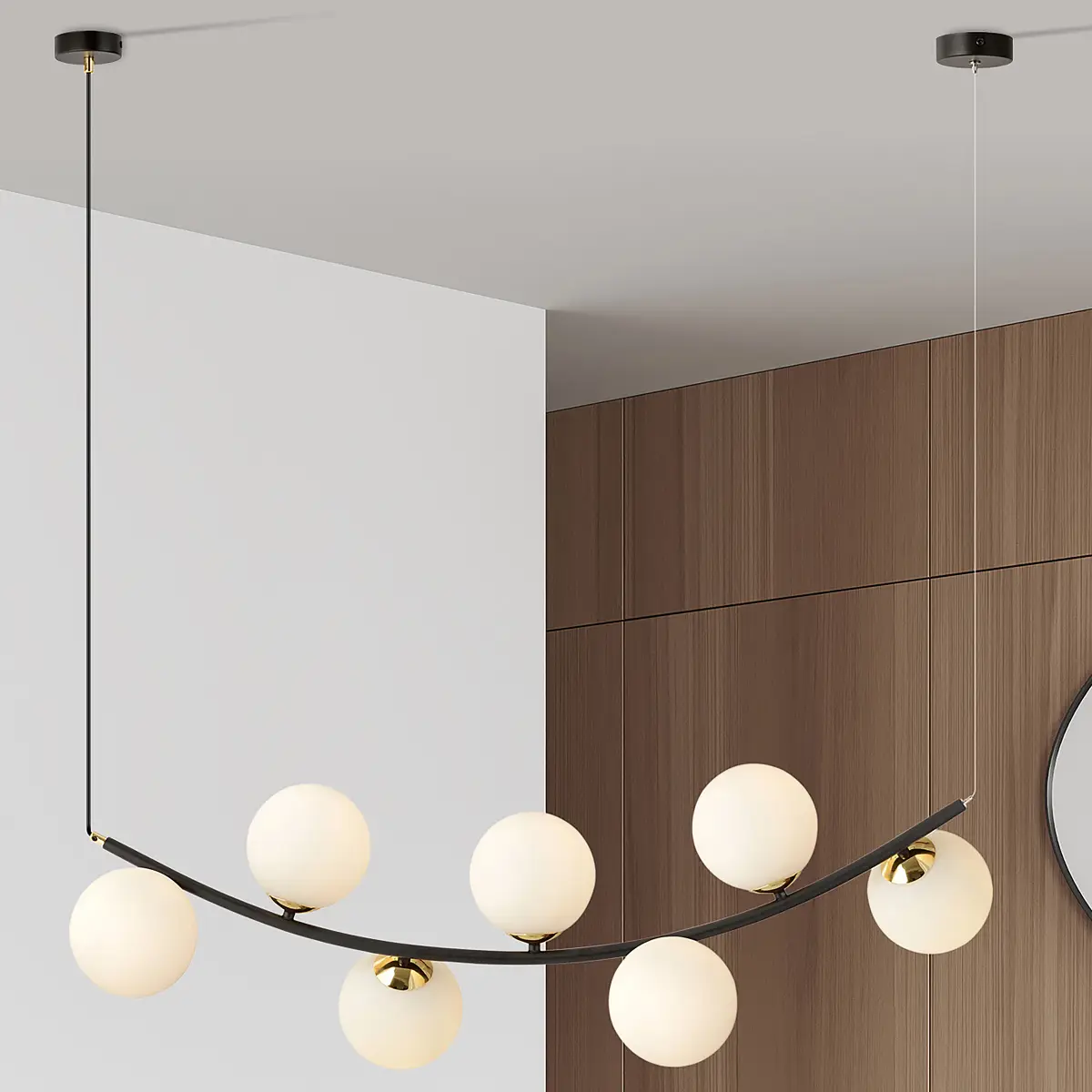 Emibig Lighting Pendelleuchte Ritz | Schwarz