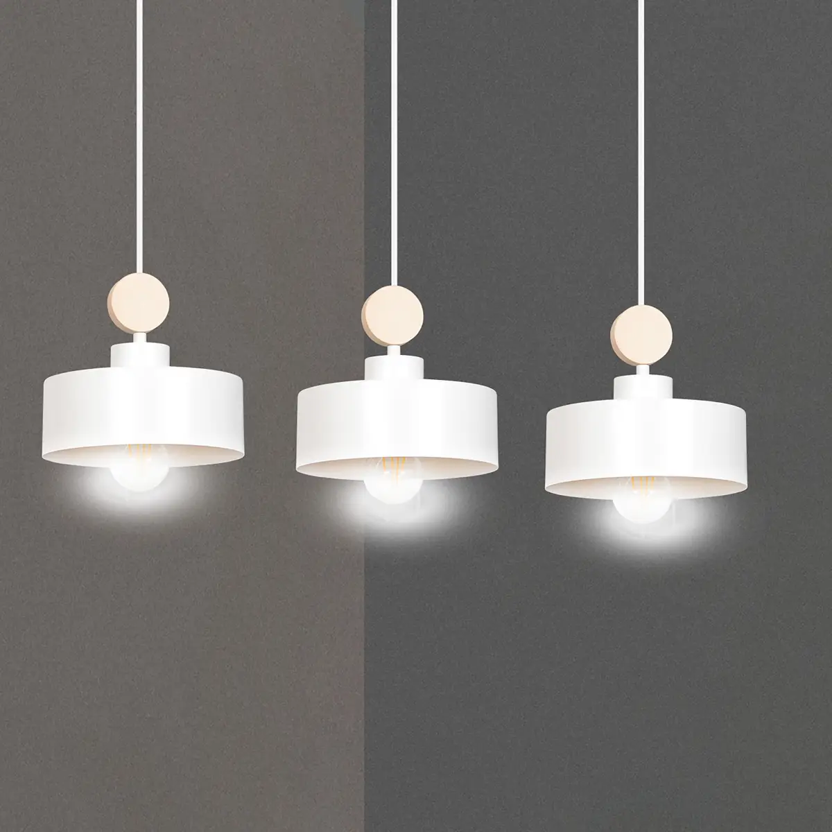 Emibig Lighting Pendelleuchte Tuniso | Weiß