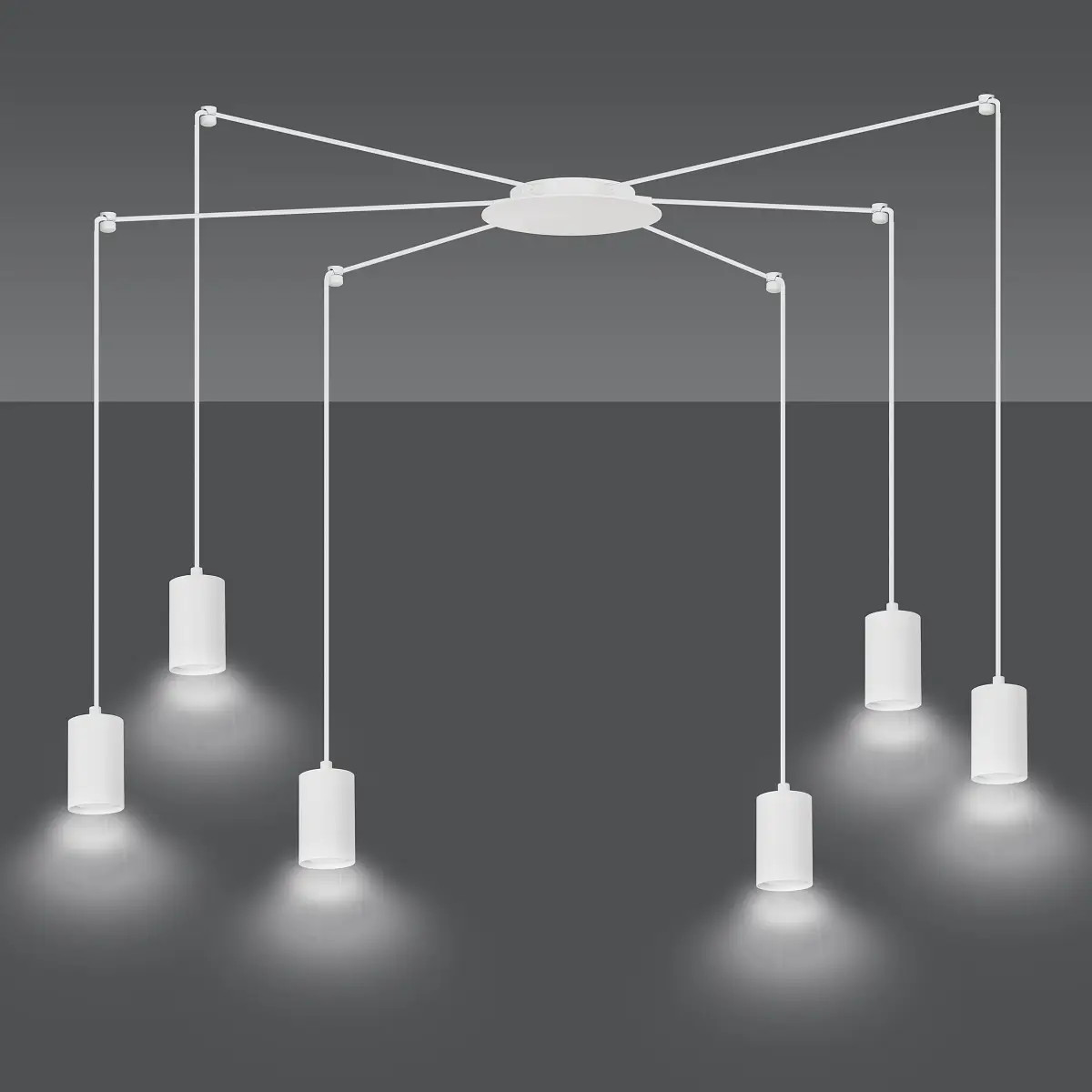 Emibig Lighting Pendelleuchte Traker | Weiß
