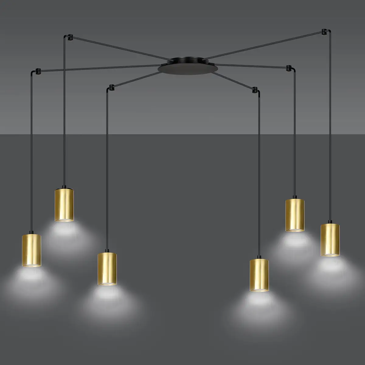 Emibig Lighting Pendelleuchte Traker | Schwarz