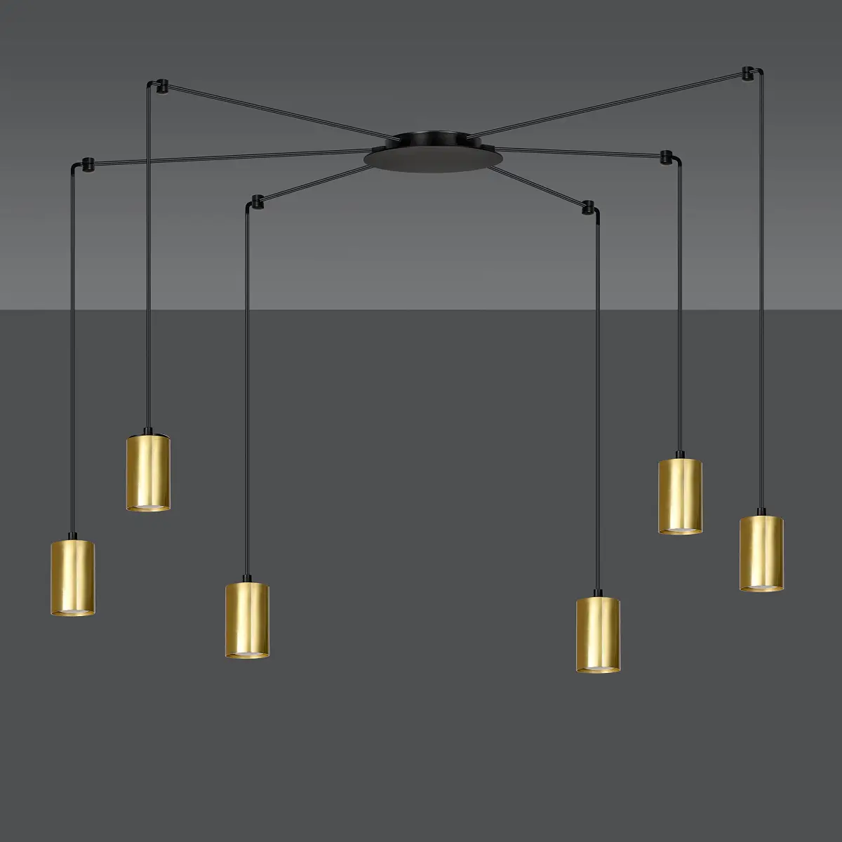Emibig Lighting Pendelleuchte Traker | Schwarz