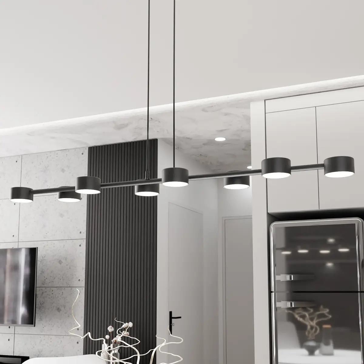 Emibig Lighting Pendelleuchte Megara | Schwarz