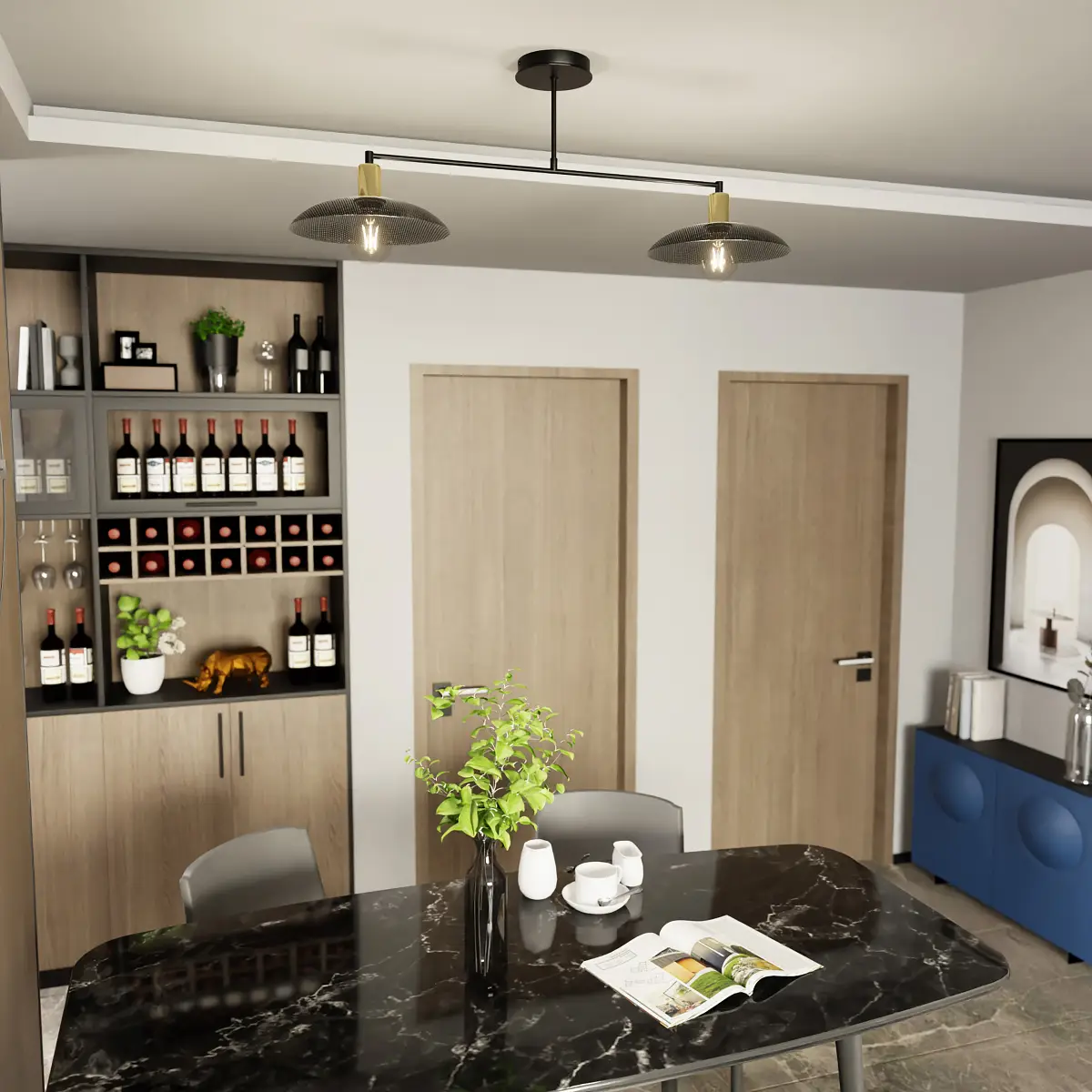 Emibig Lighting Pendelleuchte Spirit | Schwarz