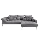 Fredriks Ecksofa mit Longchair Klasine | Grau