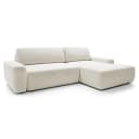 Ecksofa mit Schlaffunktion Weiß Chenille Raica | Weiß