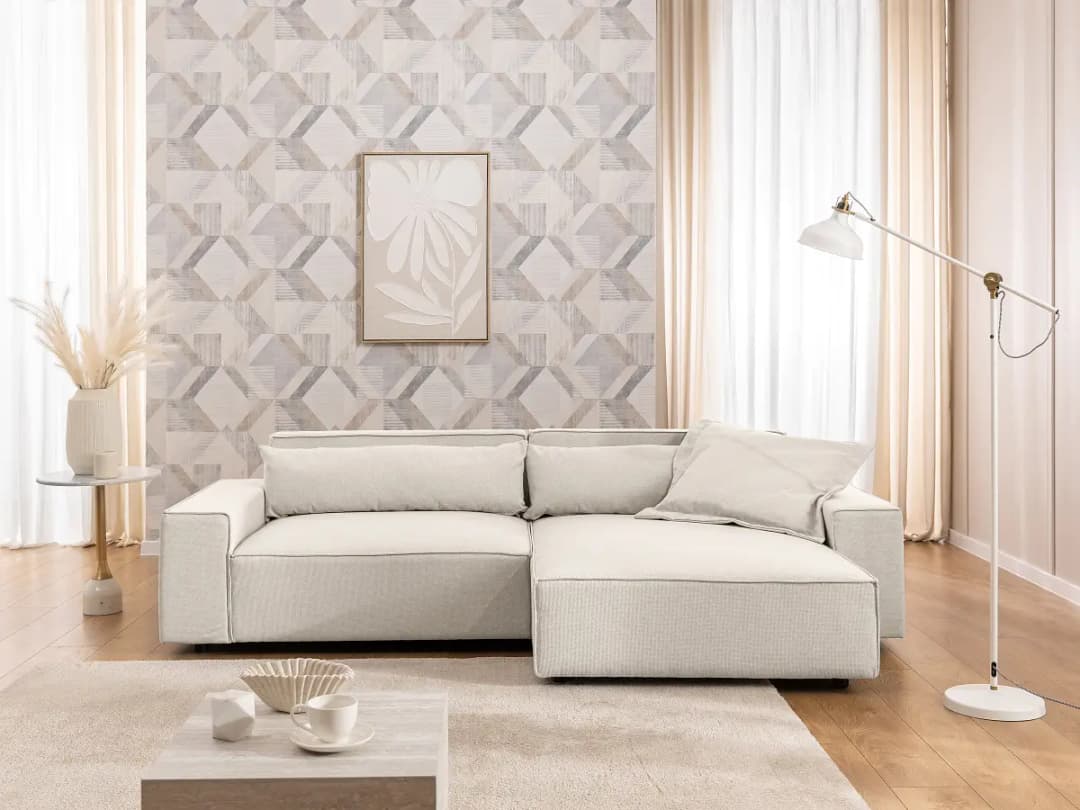 Mørteens Ecksofa mit Longchair Barda | Beige