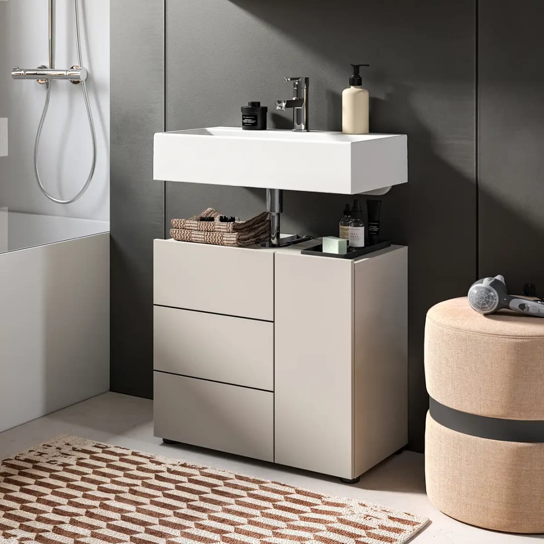 Waschbeckenunterschrank Nylum 60 cm | Beige