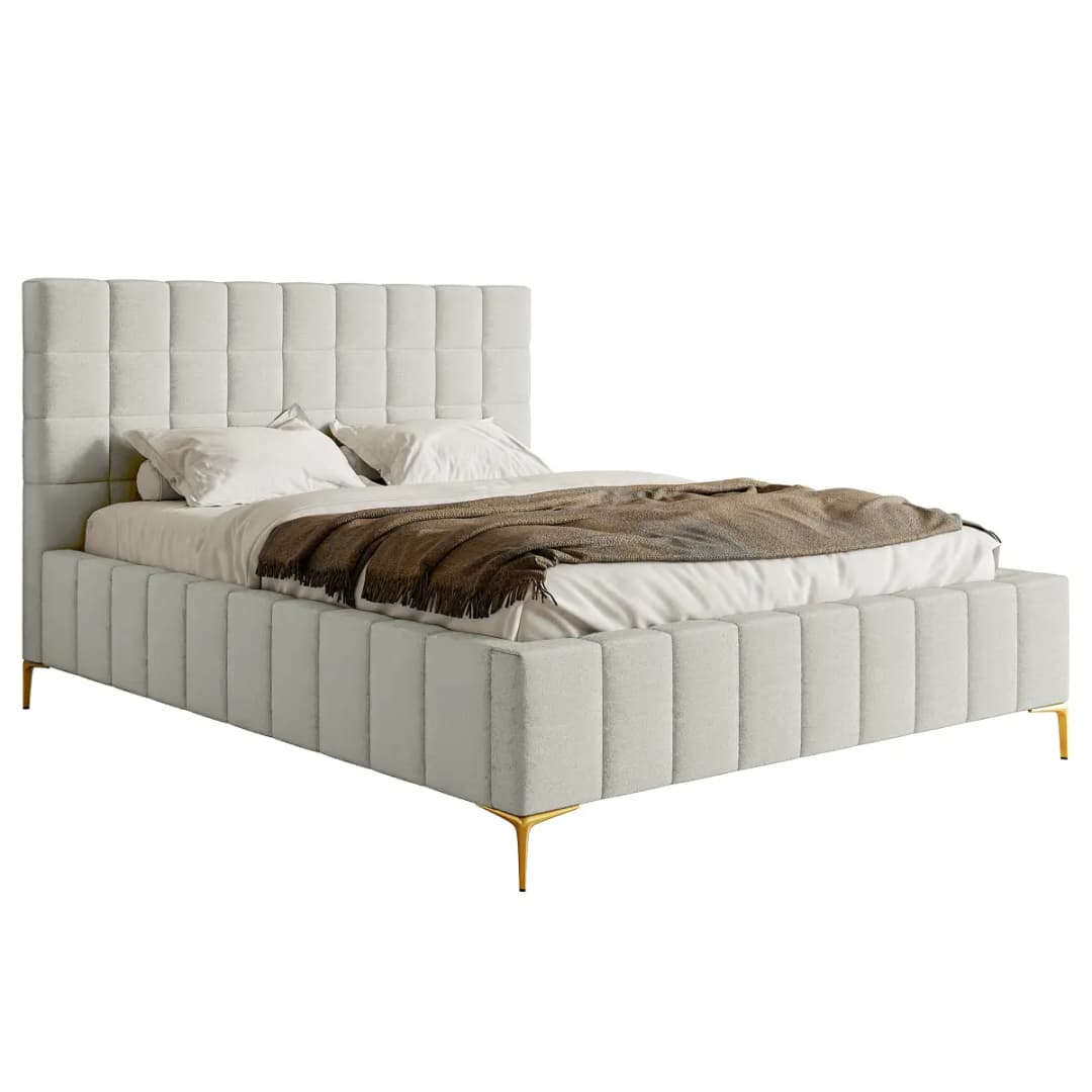 Polsterbett Szejlo 180 x 200cm Chenille Raica Silber | Silber