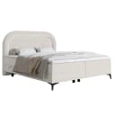 Boxspringbett Loreo 140 x 200cm Samt Velina Grau | Grau