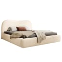 Polsterbett Simsalo mit Stauraum 140 x 200cm Bouclé Stoff Abby