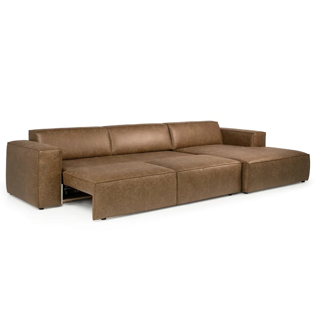 Ecksofa mit Schlaffunktion Pina | Braun