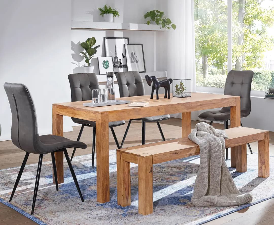 Massive Sitzbank Bozbay 140cm Braun/Akazie | Braun