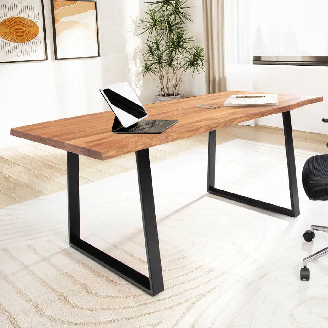 Naturoo Massiver Schreibtisch Rebaya | Braun
