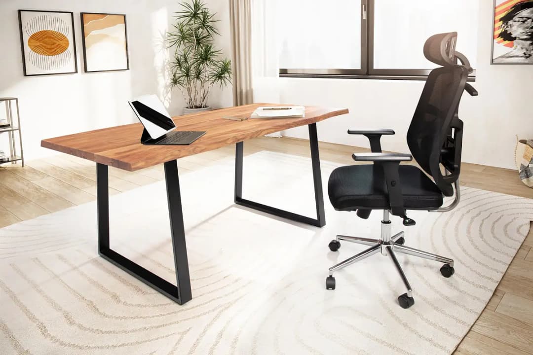 Naturoo Massiver Schreibtisch Rebaya | Braun