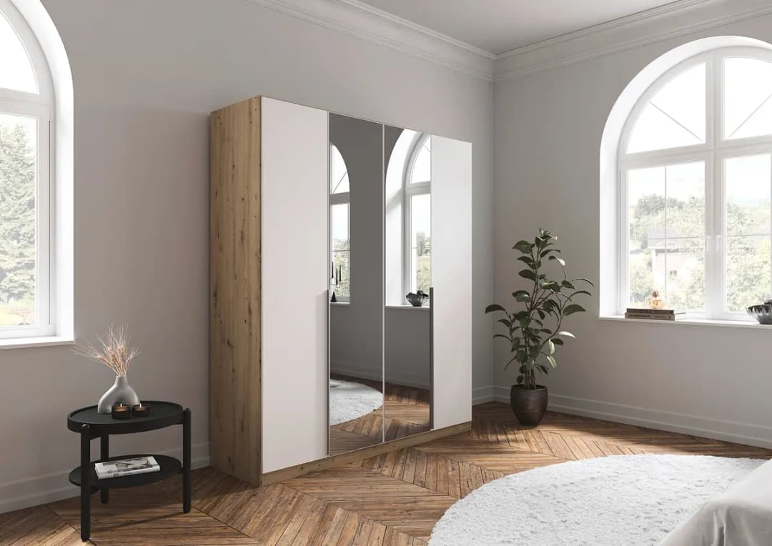rauch Orange Drehtürenschrank Alabama | Holztöne