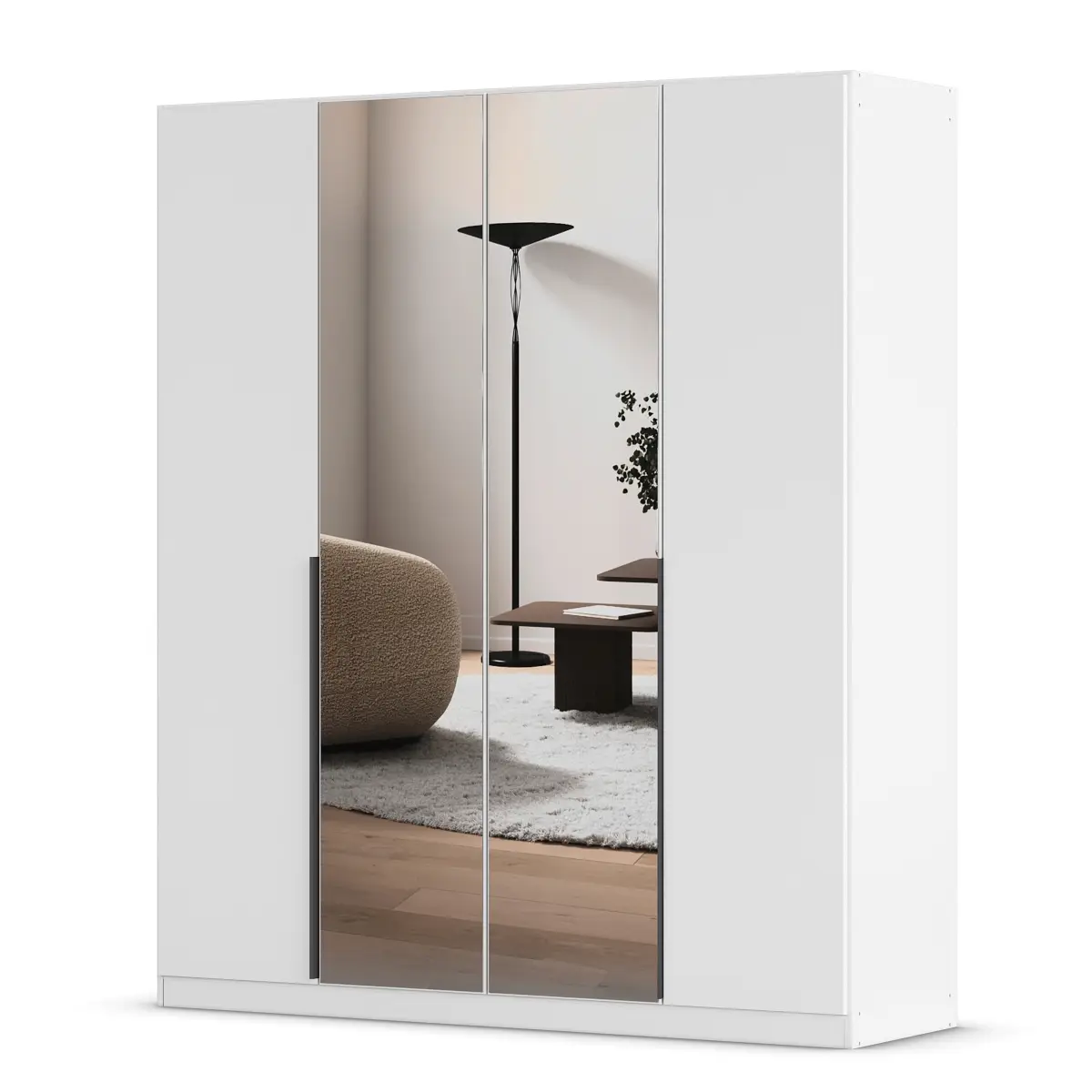 Drehtürenschrank Alabama | Weiß