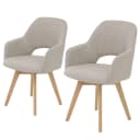 Drehbarer Esszimmerstuhl Stade 2er-Set | Beige