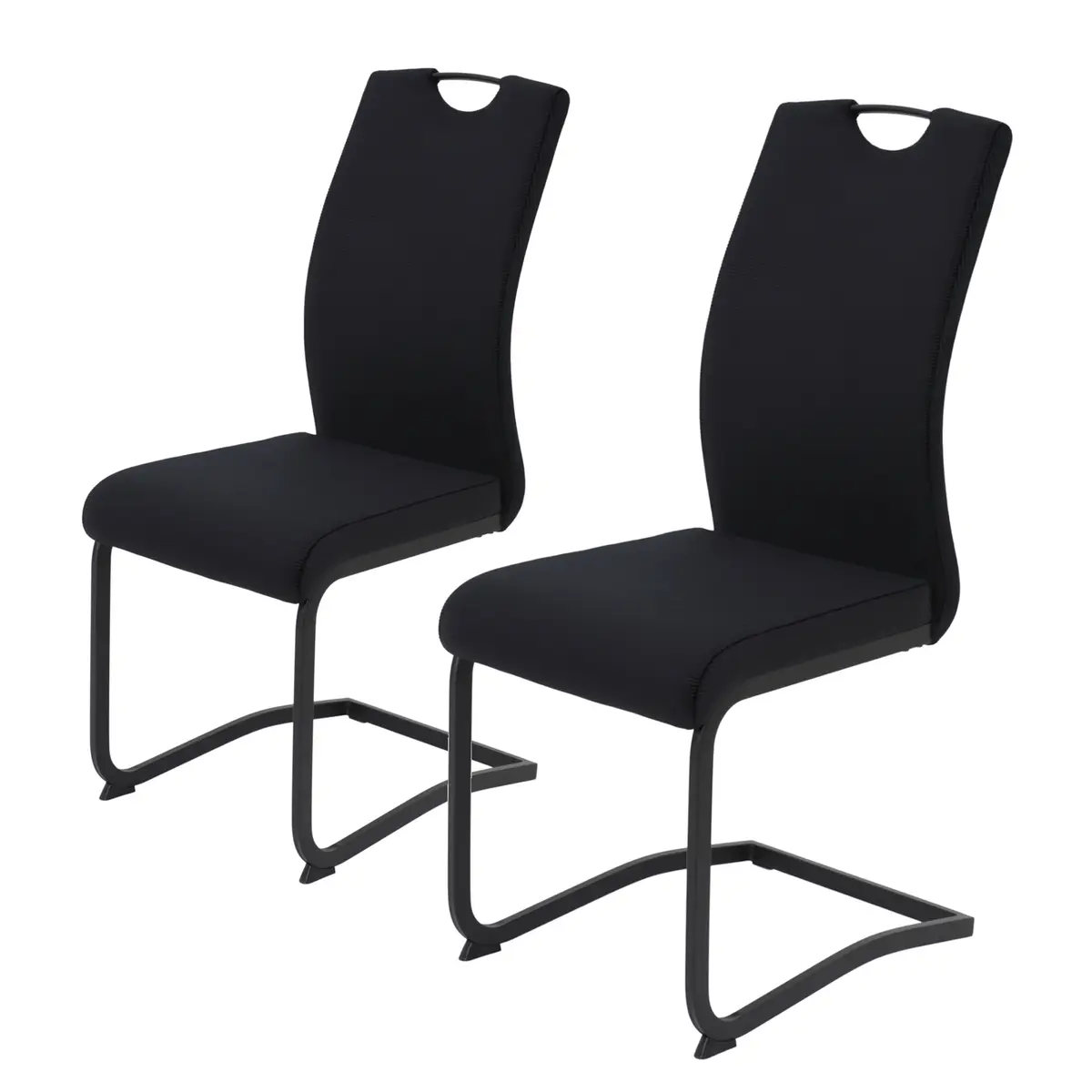 Freischwinger Riga 2er-Set | Schwarz