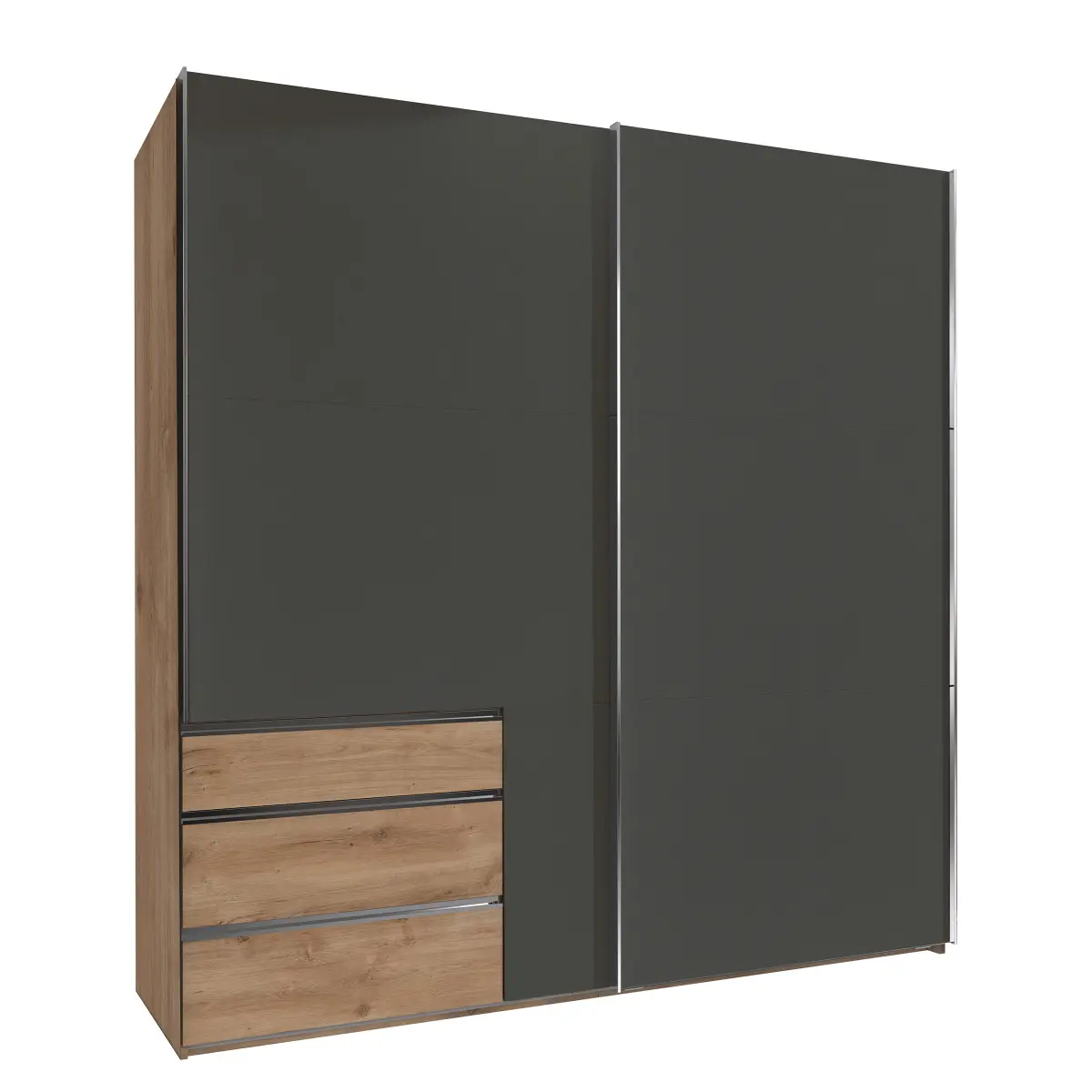 Wimex Schwebetürenschrank Level36 216 cm Typ A 200cm Graphit / | Grau