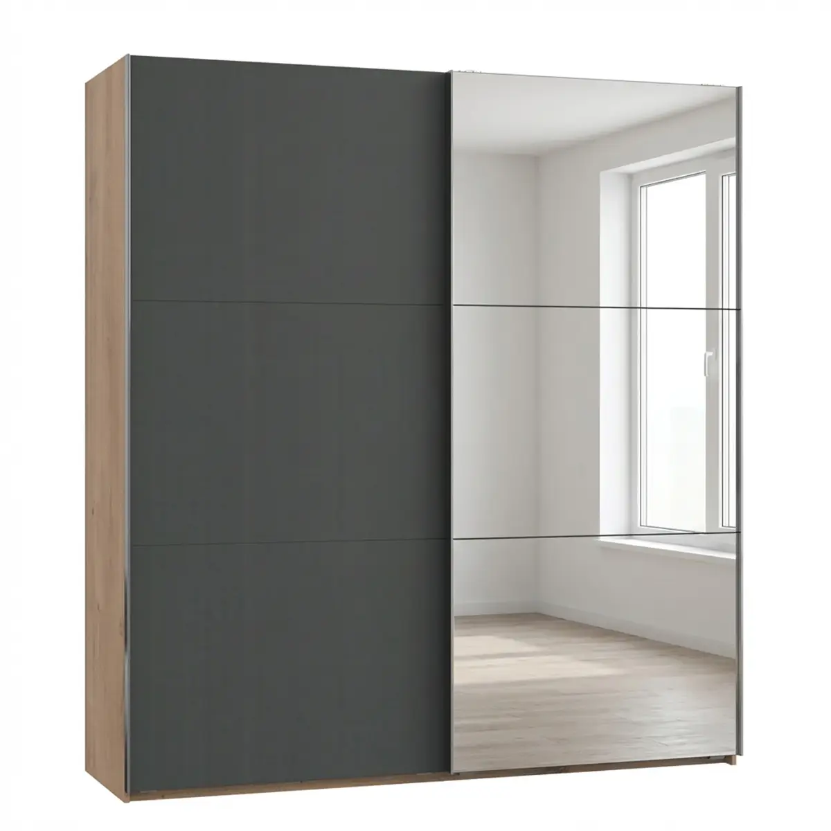 Schwebetürenschrank Level36 216 cm Typ B 200cm | Mehrfarbig