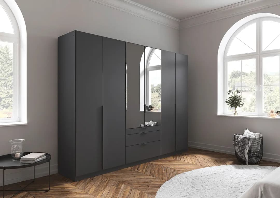 rauch Orange Drehtürenschrank Alabama | Grau