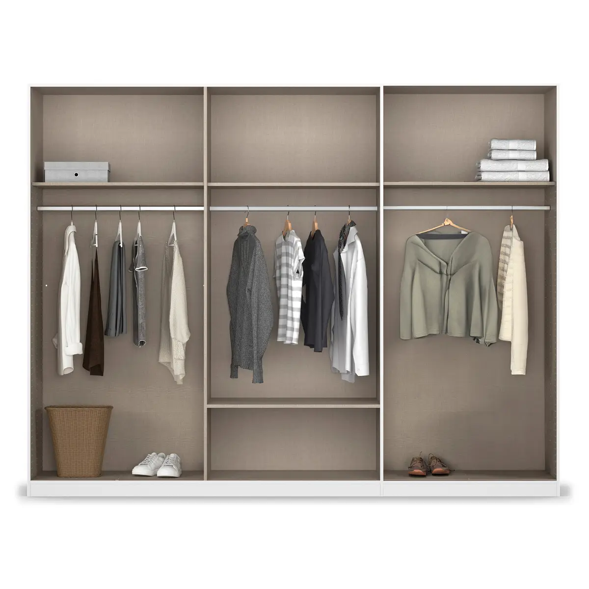 Drehtürenschrank Alabama | Grau