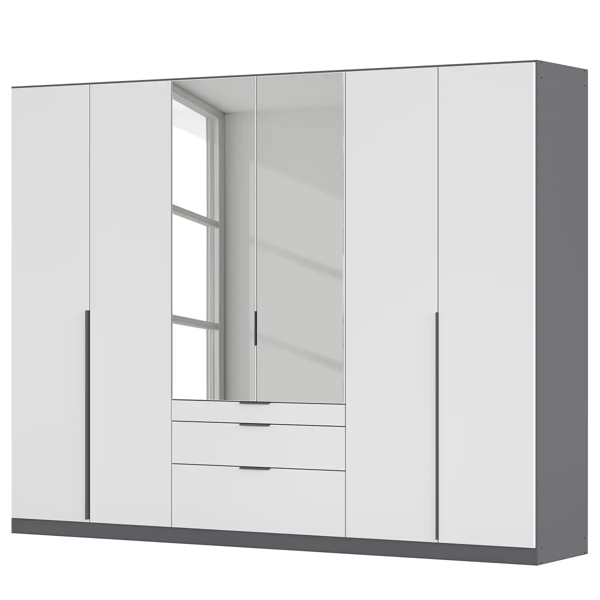 Drehtürenschrank Alabama | Grau