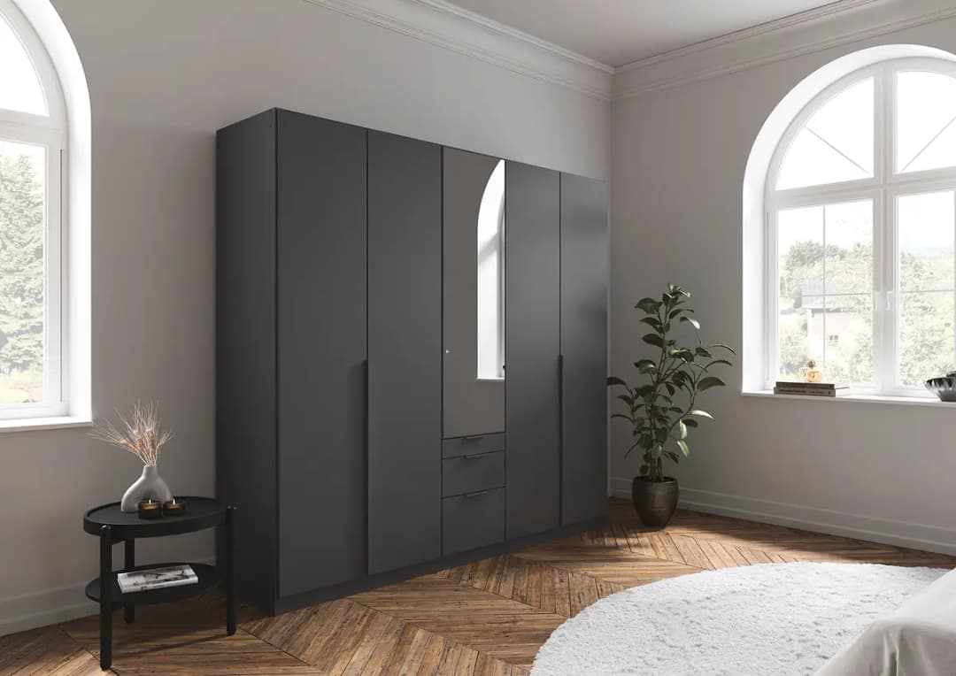 rauch Orange Drehtürenschrank Alabama | Grau