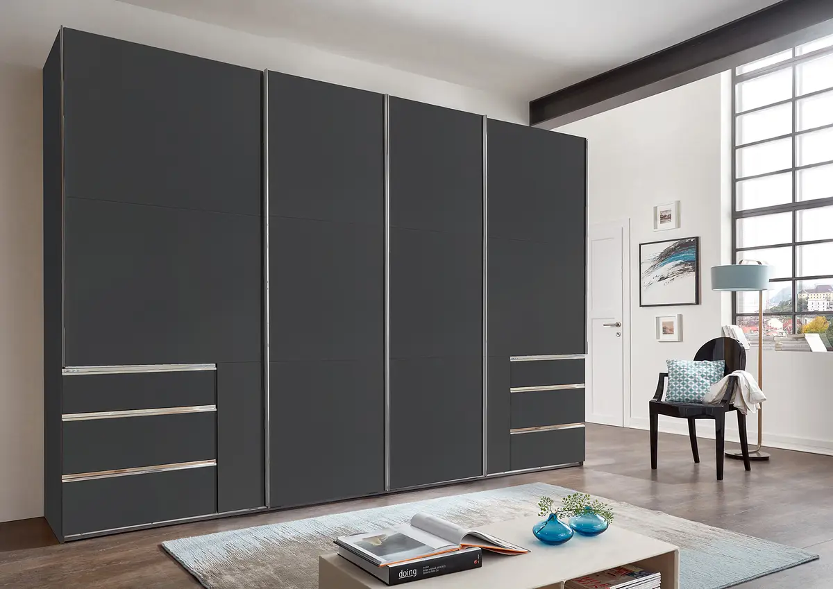 Wimex Schwebetürenschrank Level36 350x216x65cm | Grau