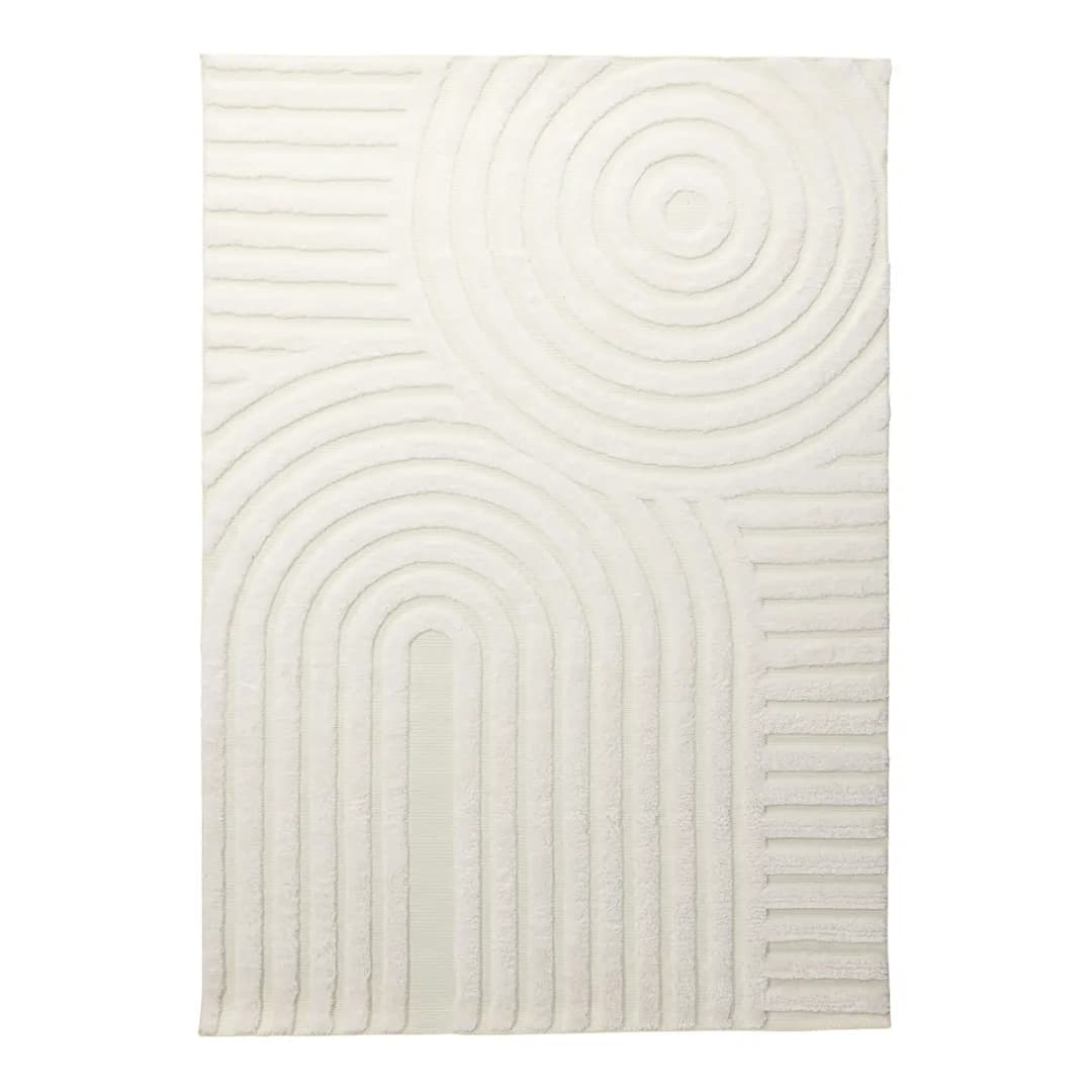 Venture design Hochflorteppich Nikita 160 x 230cm Weiß | Weiß