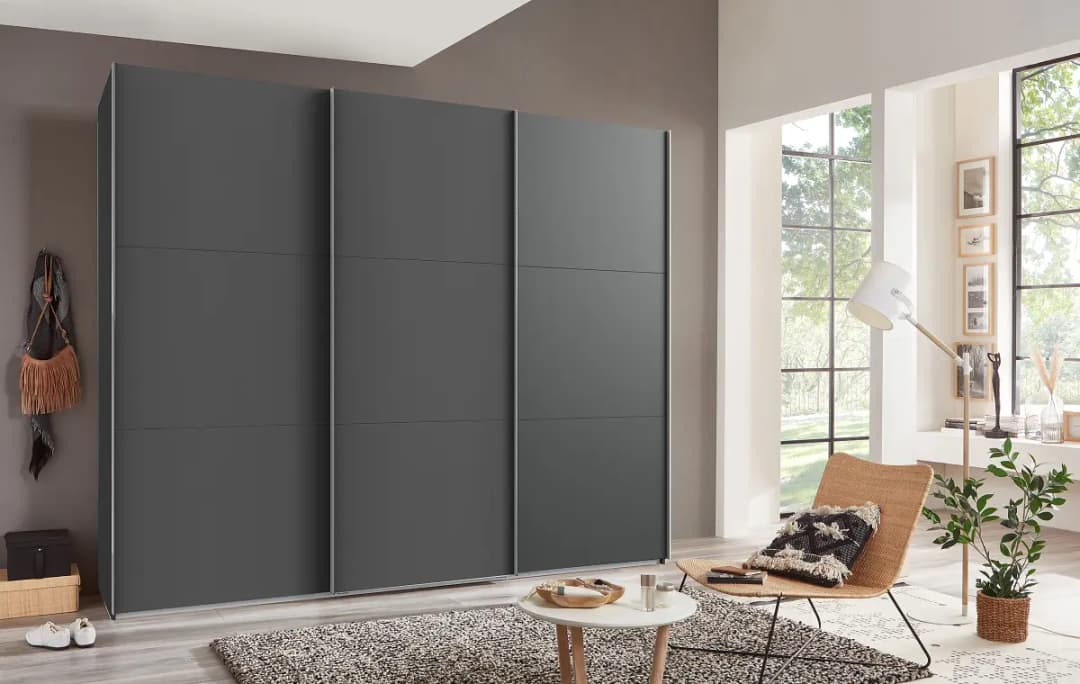 Schwebetürenschrank Level36 236 cm Typ B 300cm Grau/Graphit