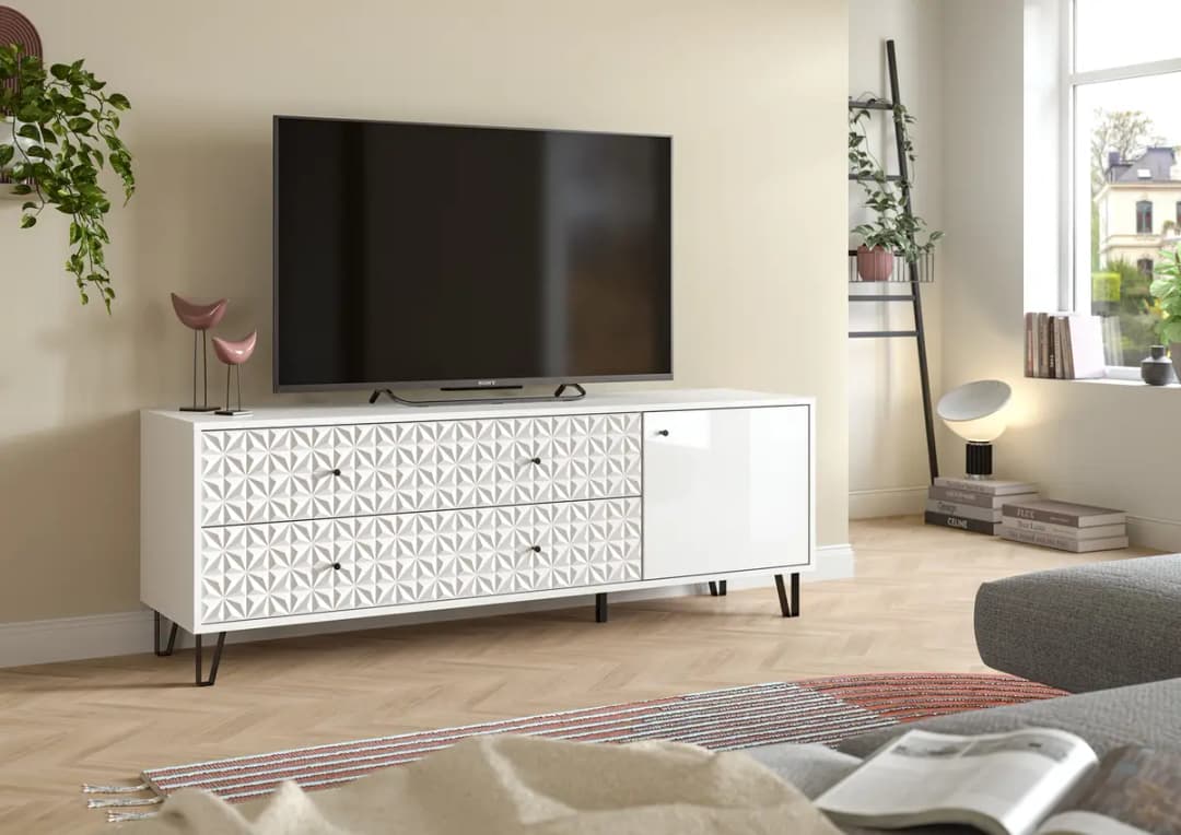 TV-Lowboard Prisma | Weiß