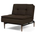 Sessel II Webstoff Schwarz Bouclé Stoff Taura | Braun