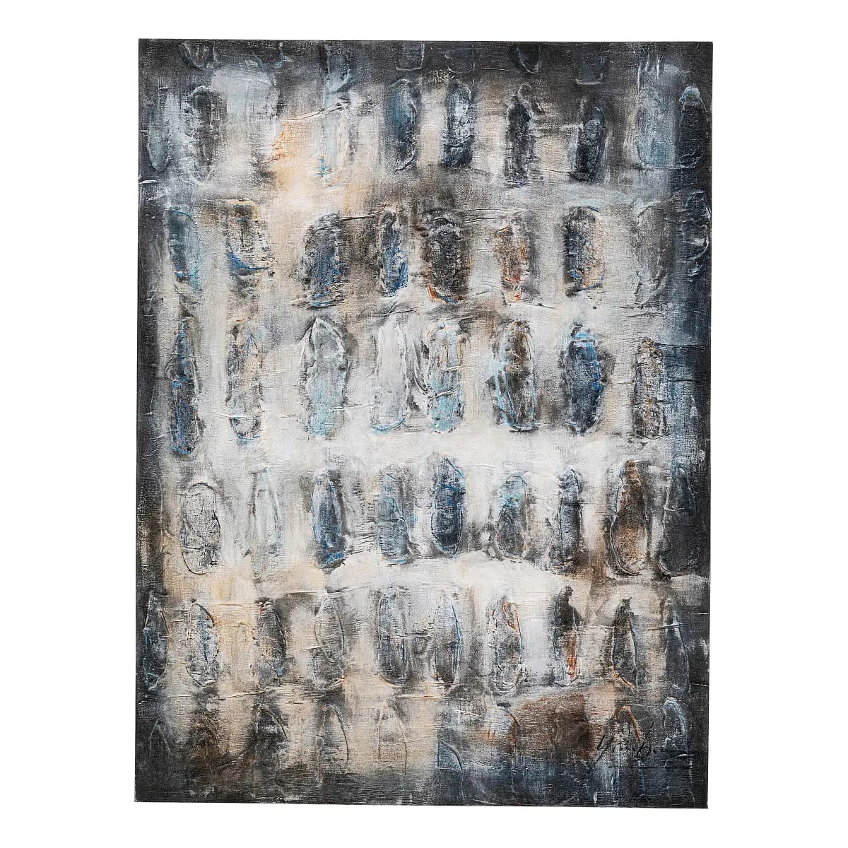 Leinwandbild Shadows Baumwollstoff Schwarz/Grau 120 x 90 x 3cm