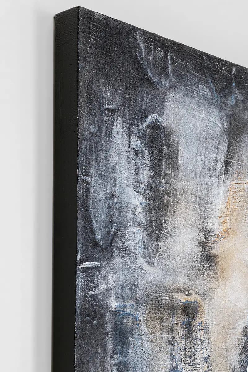 Leinwandbild Shadows Baumwollstoff Schwarz/Grau 120 x 90 x 3cm