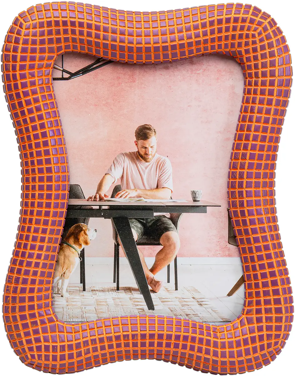 Kare Design Bilderrahmen Wavy | Orange