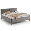 Polsterbett Piano 180 x 200cm Webstoff Wiam Grau Braun | Grau