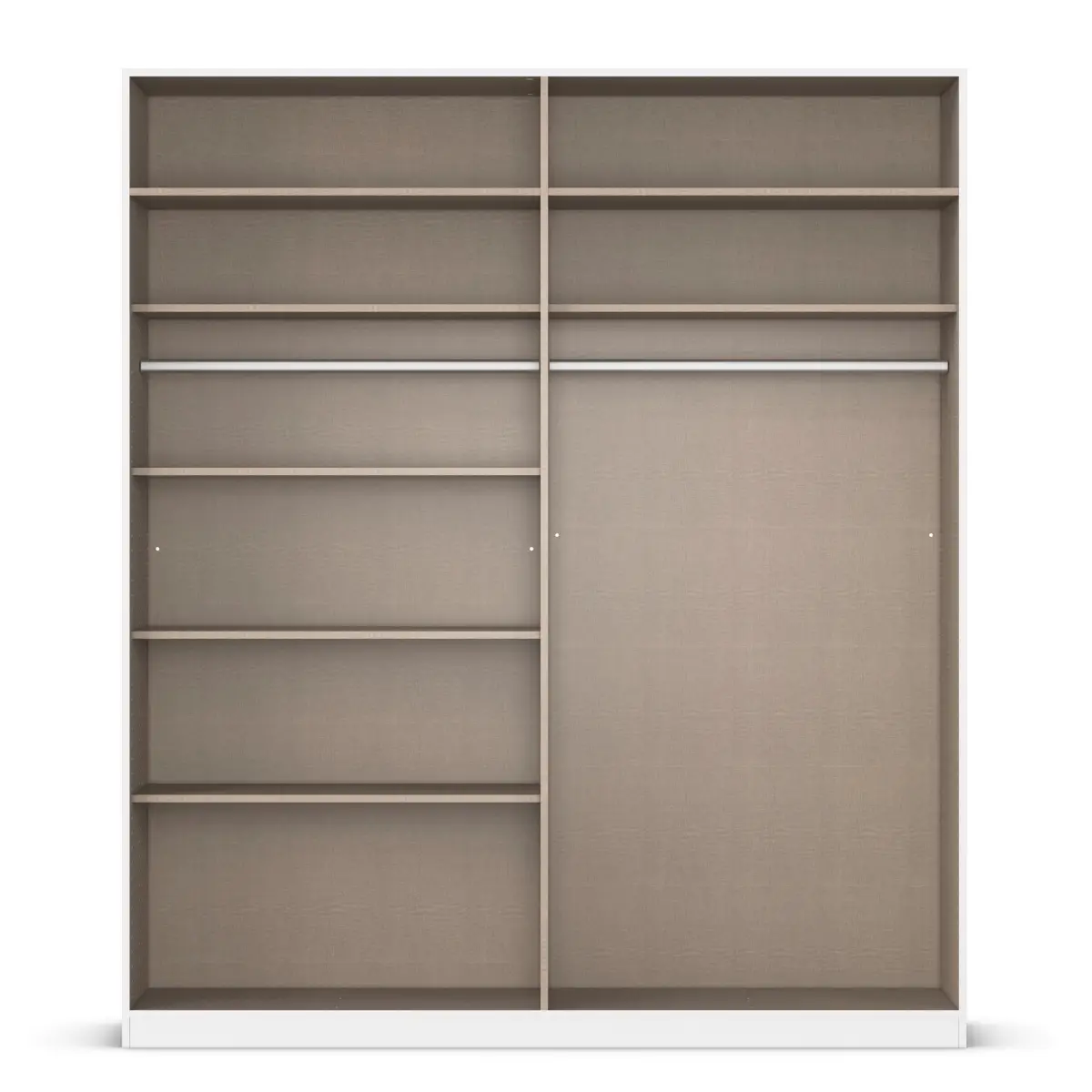rauch Orange Drehtürenschrank Alabama 181 x 229cm Weiß/Hochglanz