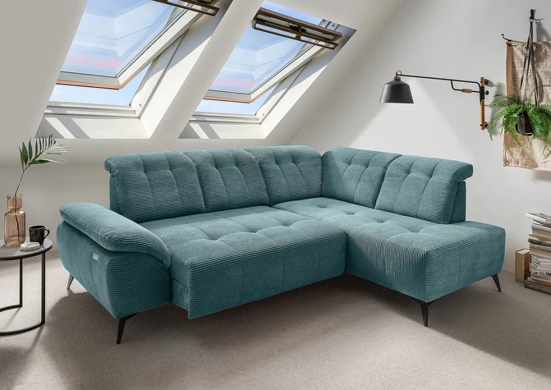 Fredriks Duana Ecksofa mit Schlaffunktion | Blau