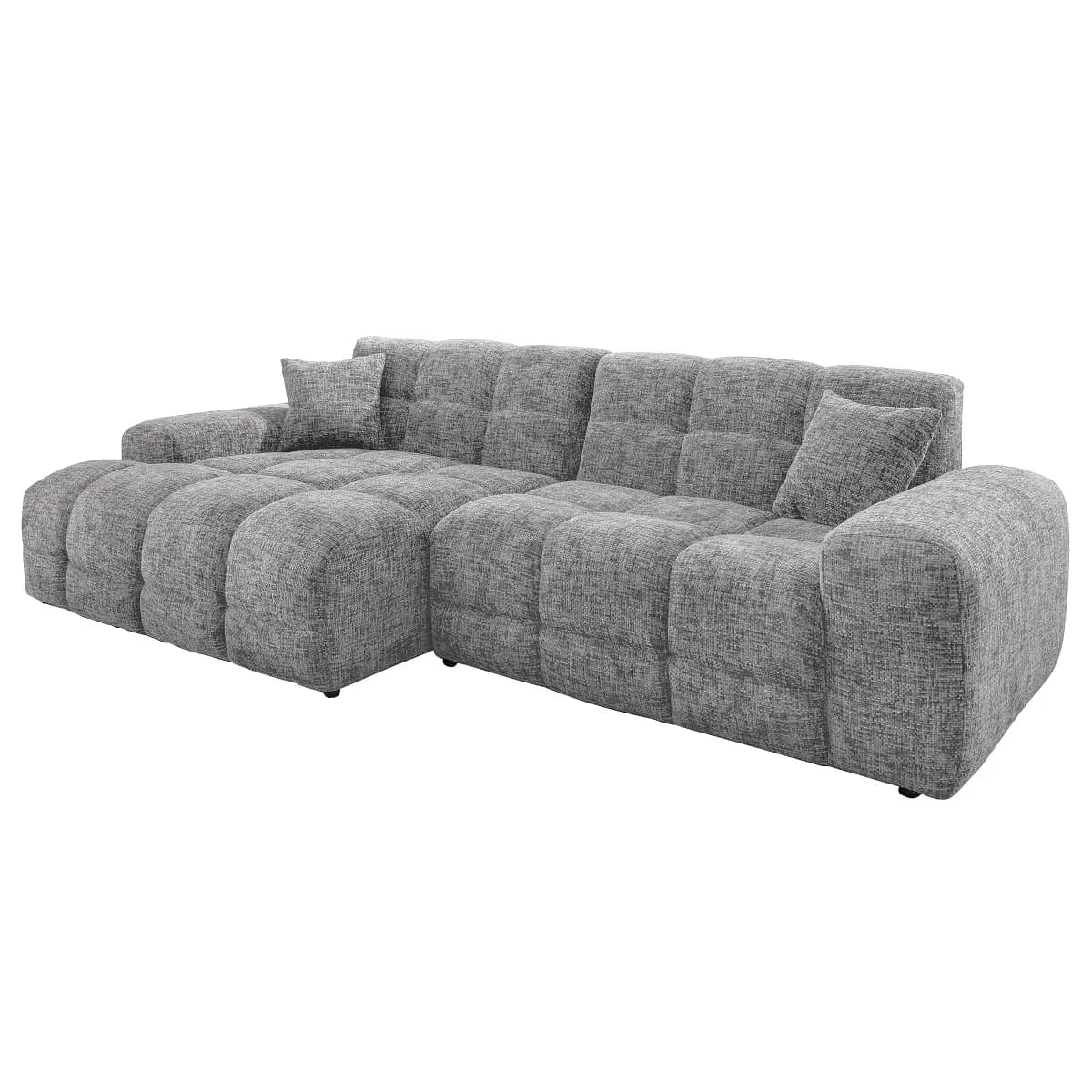 Mørteens Ecksofa mit Longchair Ruta | Silber
