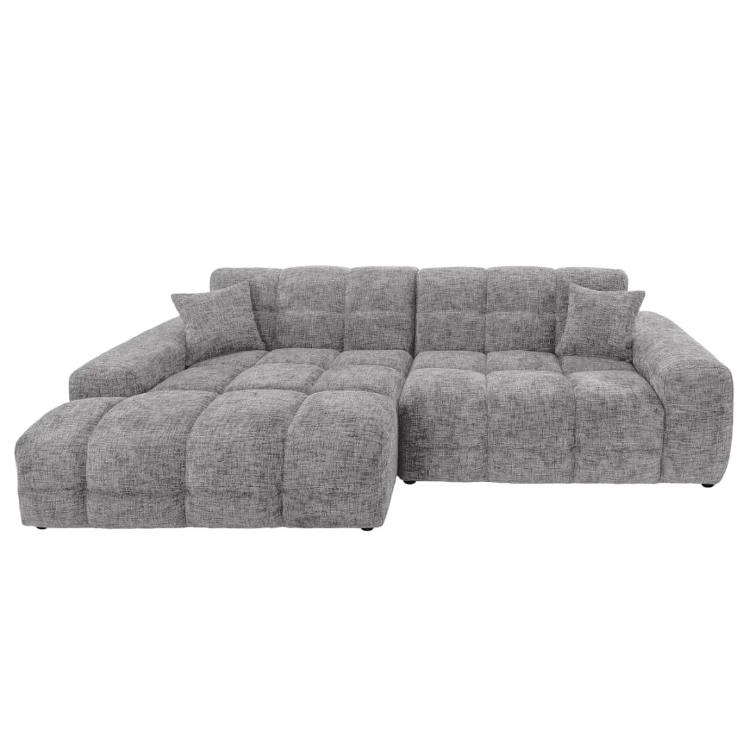 Mørteens Ecksofa mit Longchair Ruta | Silber