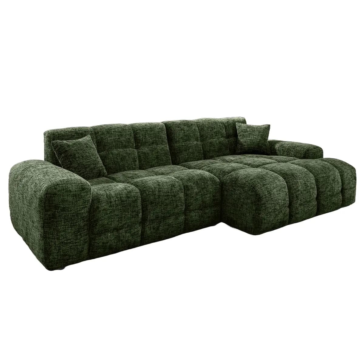 Mørteens Ecksofa mit Longchair Ruta Moosgrün | Grün