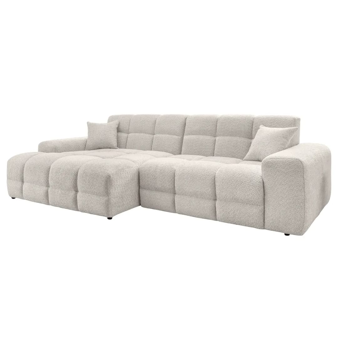 Ecksofa mit Longchair Zofie | Beige