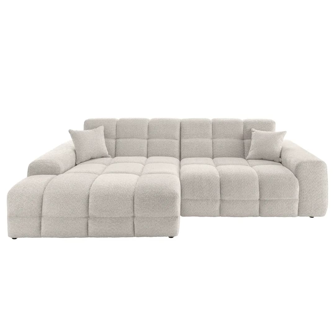 Ecksofa mit Longchair Zofie | Beige