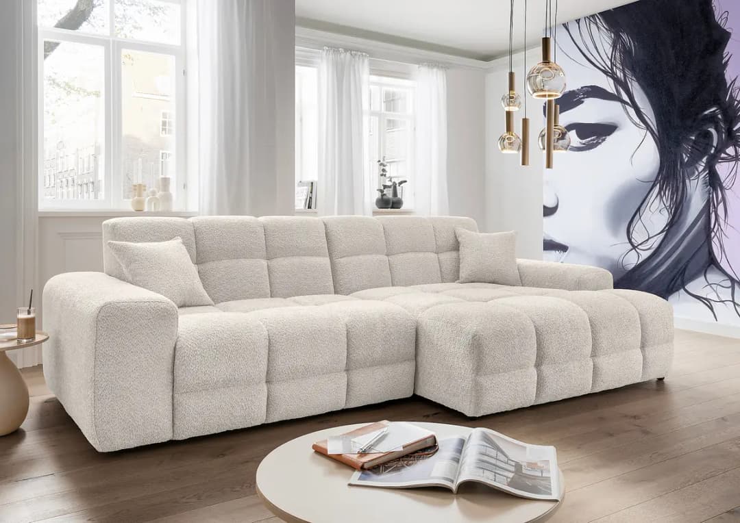 Mørteens Zofie Ecksofa mit Longchair | Beige
